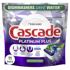 Cascade Platinum Plus Dishwasher Detergent Action Pacs, Fresh Mountain Scent