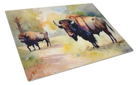 NEW Wood Bison Glass Cutting Board Decorative Tempered Glass Kitchen Cutting and Serving Board Large Size Chopping Board