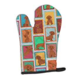 Lots of Red Dachshund Oven Mitt Heat Resistant Thick Oven Mitt for Hot Pans and Oven, Kitchen Mitt Protect Hands, Cooking Baking Glove